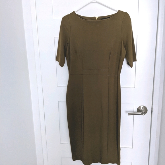 REDUCED BANANA REPUBLIC Fitted Midi Dress - Picture 1 of 8
